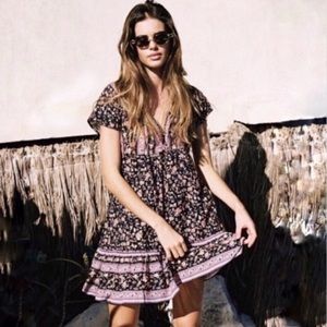 ARNHEM Bloom babydoll mini dress nightshade floral